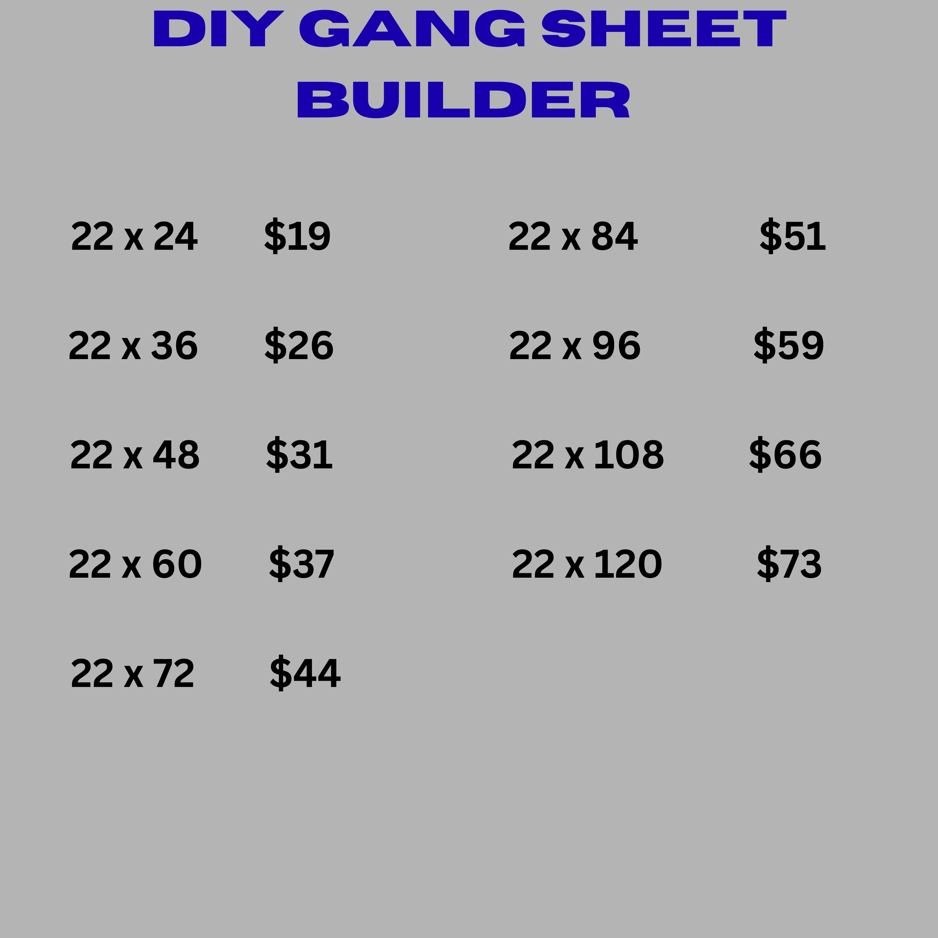 DTF Gang Sheet Builder (CUSTOMER BUILDS)